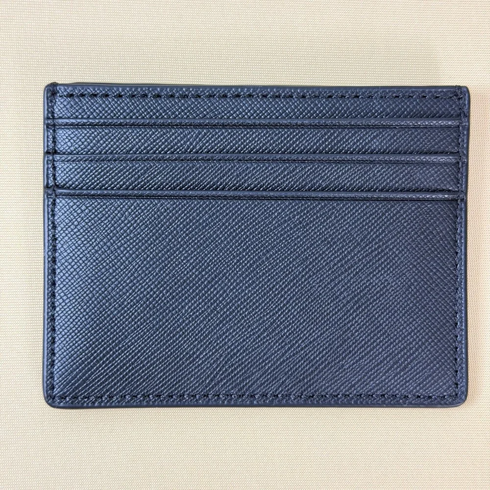 NEW Kate Spade NY Black Saffiano Leather Madison Small Slim Card Holder Wallet‎